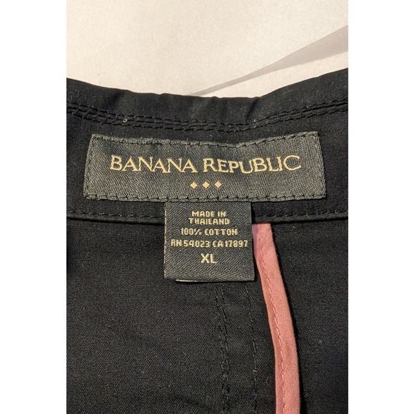 Banana Republic Navy Cotton Button Front Missing Belt Jacket Womens Size XL - Picture 3 of 12